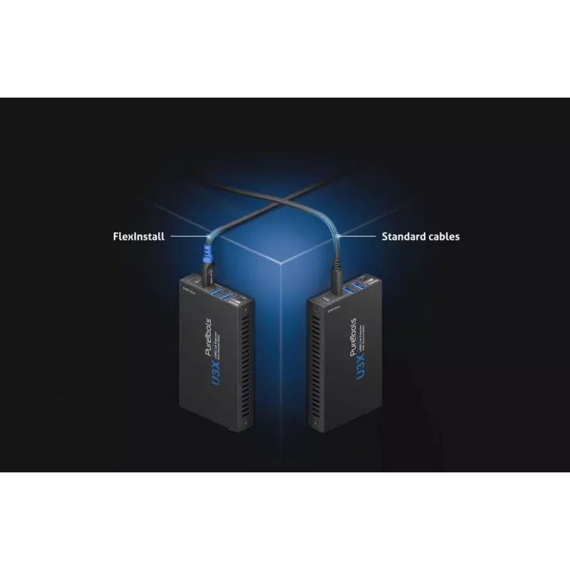 PureLink FlexInstall USB-A naar USB-B kabel USB 3.0 5Gbps 1,50m zwart