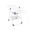 LEIFHEIT Classic 250 Flex wasrek - 25 m drooglengte, in hoogte verstelbare vleugels, opvouwbaar, wit/blauw