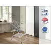 LEIFHEIT Classic 250 Flex wasrek - 25 m drooglengte, in hoogte verstelbare vleugels, opvouwbaar, wit/blauw