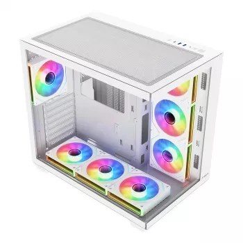 FSP Fortron M341-WA mid-tower pc-behuizing met gehard glas en 4 ARGB-ventilatoren