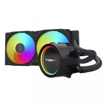 FSP AE24-B 240 mm ARGB All-in-One vloeistofkoeler voor CPU, LGA1851/AM5, zwart