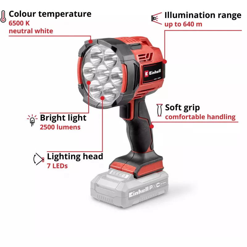 Einhell TE-CL 18/2500 Li Solo accu-LED-werklamp (solo)