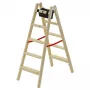 HAILO H77 ComfortLine dubbelzijdige houten stapladder 2x5 treden