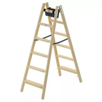 HAILO dubbelzijdige ladder H77 ComfortLine hout 2x6 treden