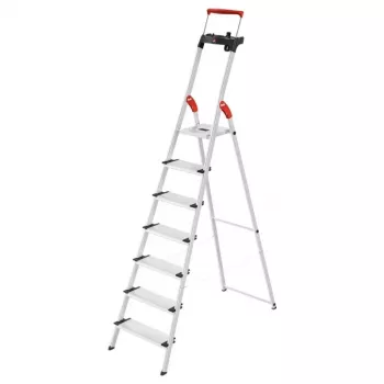 HAILO L85 ComfortLine aluminium huishoudtrap, 7 treden, 150 kg, EN 131