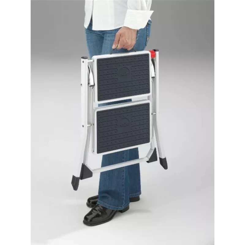 HAILO opvouwbare trap MK60 StandardLine staal 2 treden wit