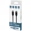 ANSMANN USB-C naar USB-C data- en oplaadkabel, 1,2 m, 60W Power Delivery, zwart