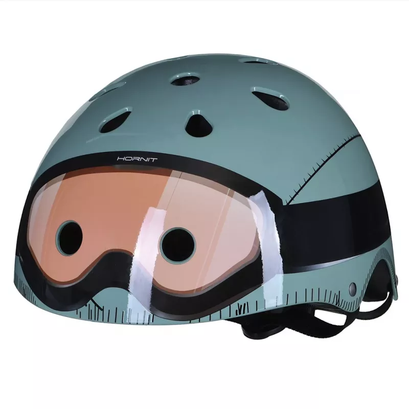 Hornit Military kinderfietshelm 53-58 cm met achter-LED-licht