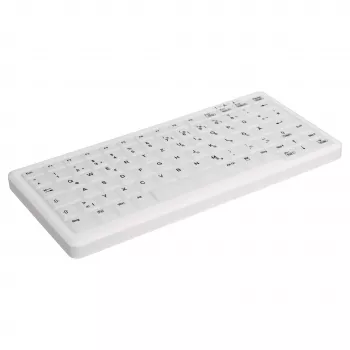 CONTOUR DESIGN Active Key MedicalKey AK-C4110 draadloos toetsenbord, QWERTZ DE, wit, IP68 desinfecteerbaar, oplaadbaar