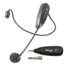 Stagg SUW 12H-BK UHF draadloos headset-systeem met bodypack-zender en tafelontvanger, 12 kanalen, zwart