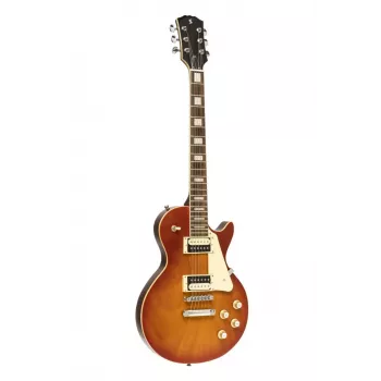 Stagg SEL-STD Vintage Sunburst elektrische gitaar met set-neck, elzenhouten body, palissander toets, HH-elementen