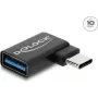 Delock USB 10 Gbps USB Type-C™ stekker naar USB Type-A bus adapter, links haaks