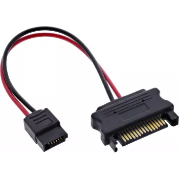 InLine® SATA-stroomadapterkabel, SATA-bus naar SlimSATA-stekker, 0,15 m