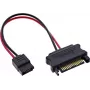 InLine® SATA-stroomadapterkabel, SATA-bus naar SlimSATA-stekker, 0,15 m