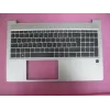 HP ProBook 450/455 G6/G7 top cover assembly met Frans AZERTY-toetsenbord, zonder smart card reader, Natural Silver