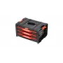 QBRICK SYSTEM PRO DRAWER 3 gereedschapskoffer 2.0 Basic modulair opbergsysteem met 3 platte laden, zwart/rood, metalen rails, 15 kg totale belasting