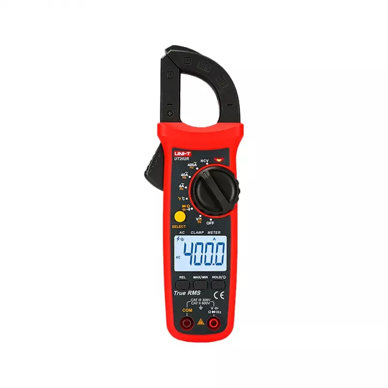 UNI-T UT202R True RMS digitale stroomtang 400A AC/DC spanning weerstand capaciteit frequentie temperatuur NCV