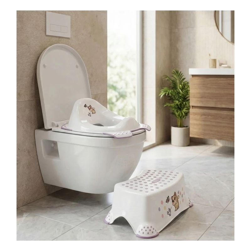 keeeper toilettrainer met antislipfunctie Ewa 'Cats' 30x40x15cm wit