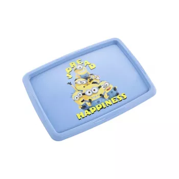 keeeper box met deksel 45L Karolina 'Minions Happiness' 55,5x40x30cm lichtblauw