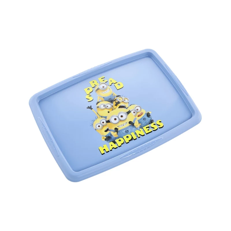 keeeper box met deksel 45L Karolina 'Minions Happiness' 55,5x40x30cm lichtblauw