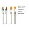 KABELMEISTER Cat.7 RJ45 patchkabel, 10 m, grijs, TPE, halogeenvrij