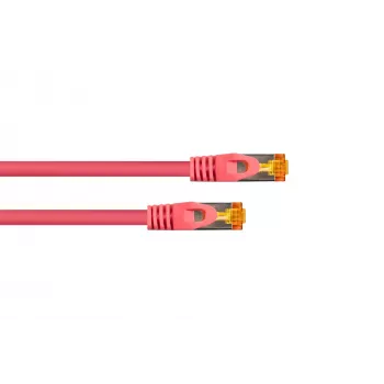 Kabelmeister RJ45 patchkabel Cat.7 S/FTP, TPE, magenta, 0,5m