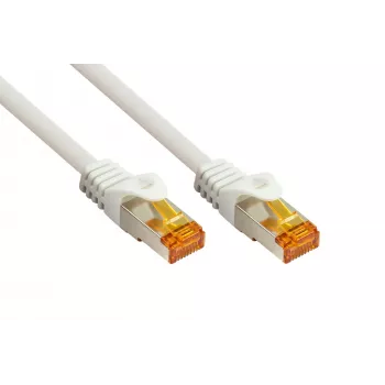 KABELMEISTER RJ45 patchkabel Cat.7 S/FTP 2m wit - halogeenvrij TPE, 10GbE, 600MHz