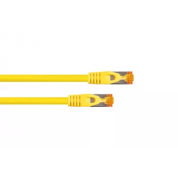Kabelmeister Cat.7 S/FTP patchkabel, TPE-mantel, halogeenvrij, geel, 0,25m