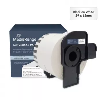 MediaRange DK-11209 compatibele thermische directe labels 29x62mm 800 etiketten wit