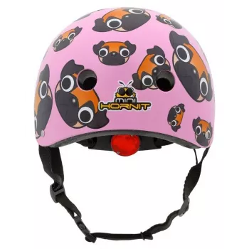 Hornit Pug kinderfietshelm met LED-verlichting - roze, 48-53 cm PUS806