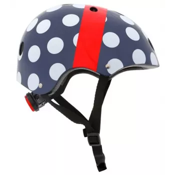 Hornit POM913 Polka Dot multi-sport helm voor kinderen, 53-58 cm, zwart/blauw/rood/wit