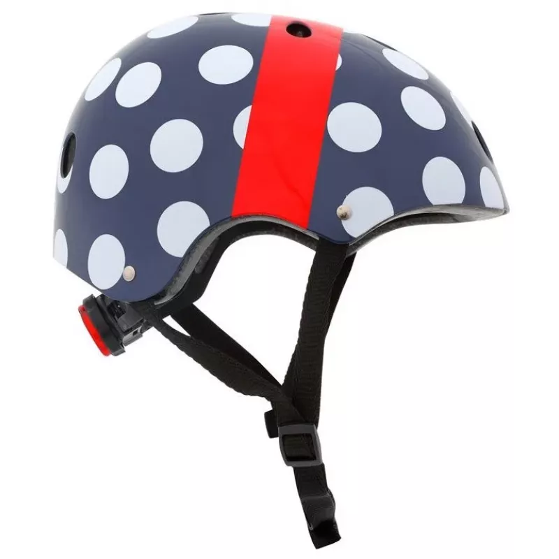 Hornit POM913 Polka Dot multi-sport helm voor kinderen, 53-58 cm, zwart/blauw/rood/wit