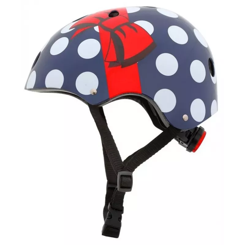 Hornit POM913 Polka Dot multi-sport helm voor kinderen, 53-58 cm, zwart/blauw/rood/wit