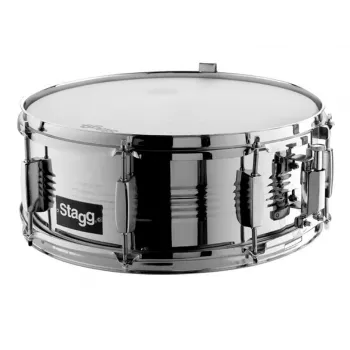 Stagg SDS-1455ST8/M 14 inch x 5,5 inch stalen snare-drum, chroom