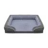 REBEL ANIMALS Premium orthopedisch huisdier-sofabed voor honden en katten, extra groot, 134x106x20 cm, afneembare wasbare hoes, antislip onderkant, waterafstotend, hypoallergeen, grijs