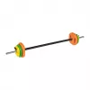 REBEL ACTIVE 20 kg gietijzeren halterset met 140 cm stang