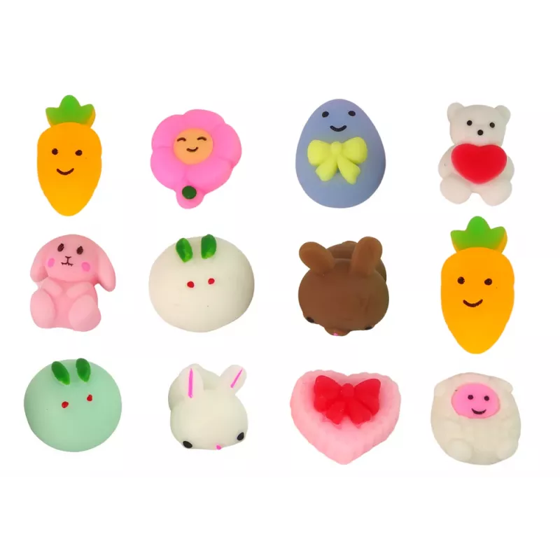 LEAN TOYS paaseieren squishy konijn speelgoed 12 stuks