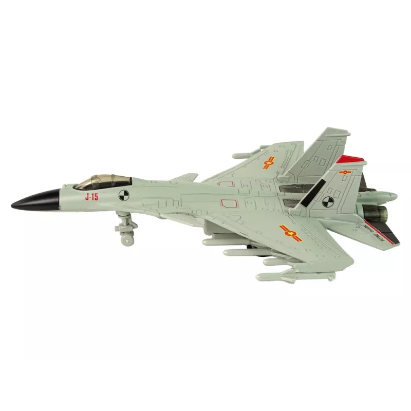 LEAN TOYS 15410 grijs wrijvingsaandrijving gevechtsvliegtuig 1:72