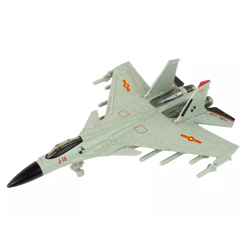 LEAN TOYS 15410 grijs wrijvingsaandrijving gevechtsvliegtuig 1:72
