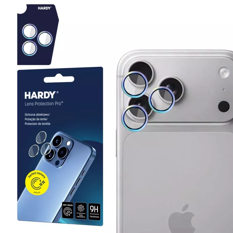 3MK PROTECTION Apple iPhone 18 Pro / 18 Pro Max HARDY Lens Protection Pro Rainbow cameraobjectiefbescherming