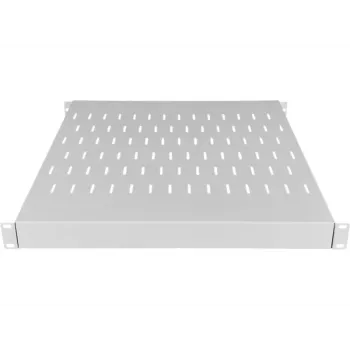 ALANTEC SA-PR-19-1U-500-900-4-S verstelbare 19 inch 1U legbord, diepte 500-900 mm, grijs, 4 bevestigingspunten