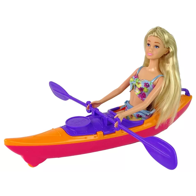 LEAN TOYS poppenaccessoire kajak oranje