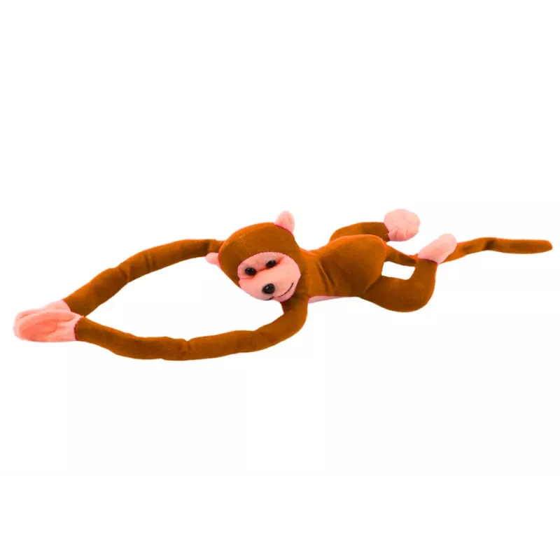 LEAN TOYS pluchen apenmascotte met geluid, lichtbruin 80 cm