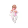 LEAN TOYS babypop met fopspeen, eenhoorn romper, roze deken en accessoires, 35 cm