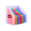 LEAN verticale documentenorganizer map met gekleurde registertabbladen en vakken A4