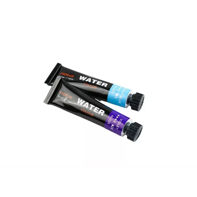 LEAN acrylverfset in tubes, 12 kleuren, elk 12 ml, studentenkwaliteit