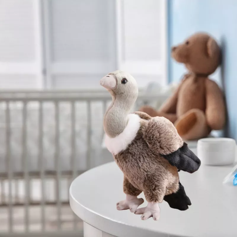 LEAN TOYS pluchen gier vogel pluche mascotte knuffel 25cm
