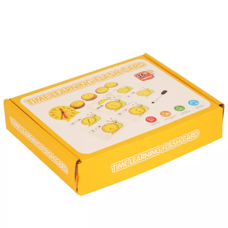 LEAN TOYS educatieve leerklok-set met uitwisbare marker en activiteitenkaarten