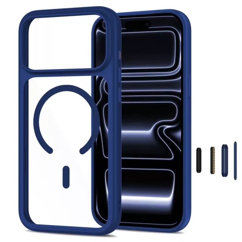 TECH-PROTECT MagOne MagSafe hoes + glas 2-pack voor iPhone 17 Pro / 18 Pro diepblauw/helder