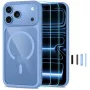 TECH-PROTECT MAGONE MagSafe transparante hoes met 2-pack schermbeschermglas voor iPhone 17 Pro Max / 18 Pro Max – lichtblauw